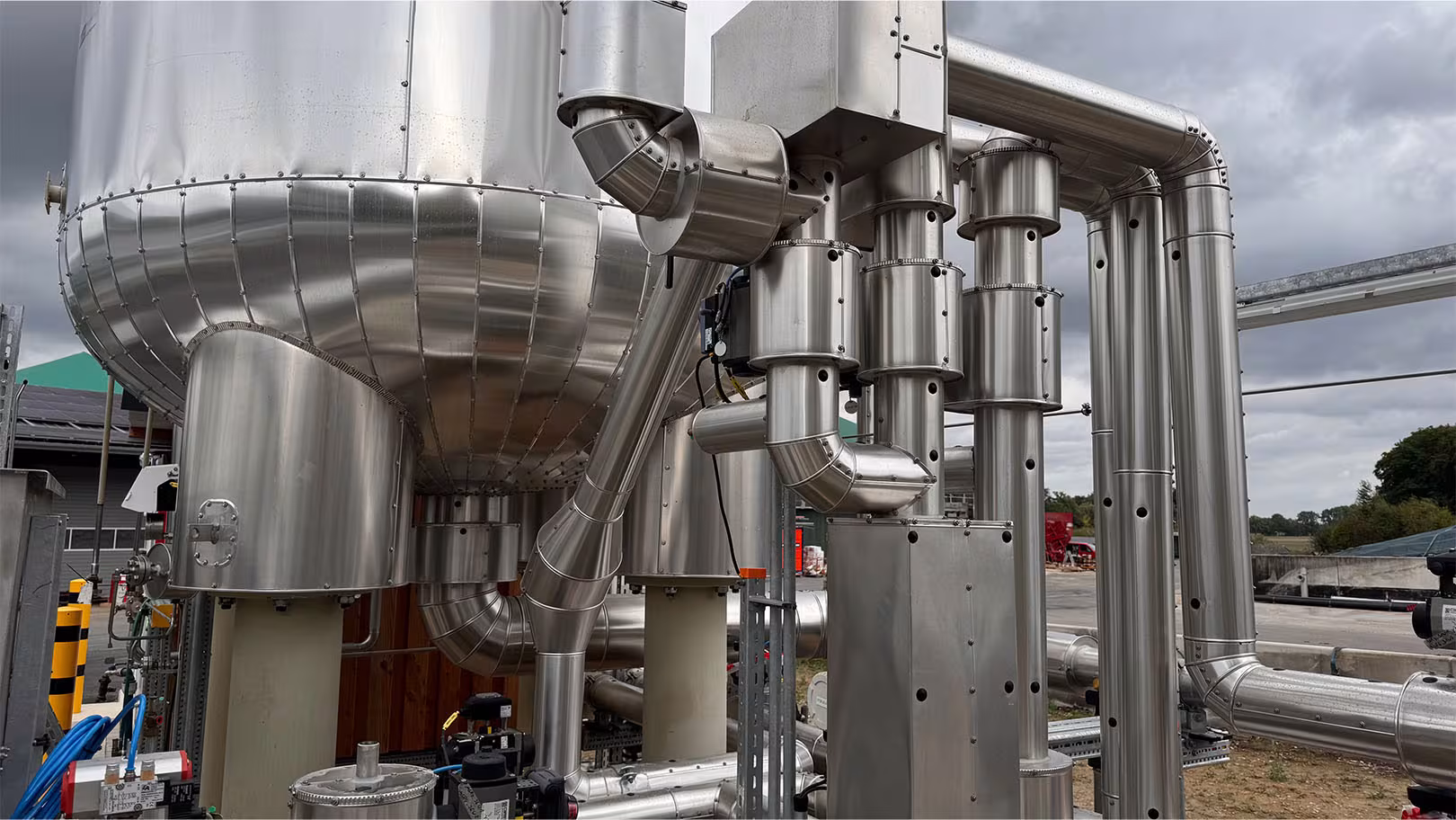 Thermal insulation of a biogas plant with in-situ PUR foam by IVS Mecklenburg-Western Pomerania