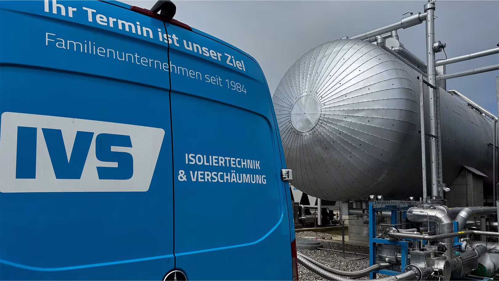 Mobile PUR foaming unit of the IVS family company in Mecklenburg-Western Pomerania