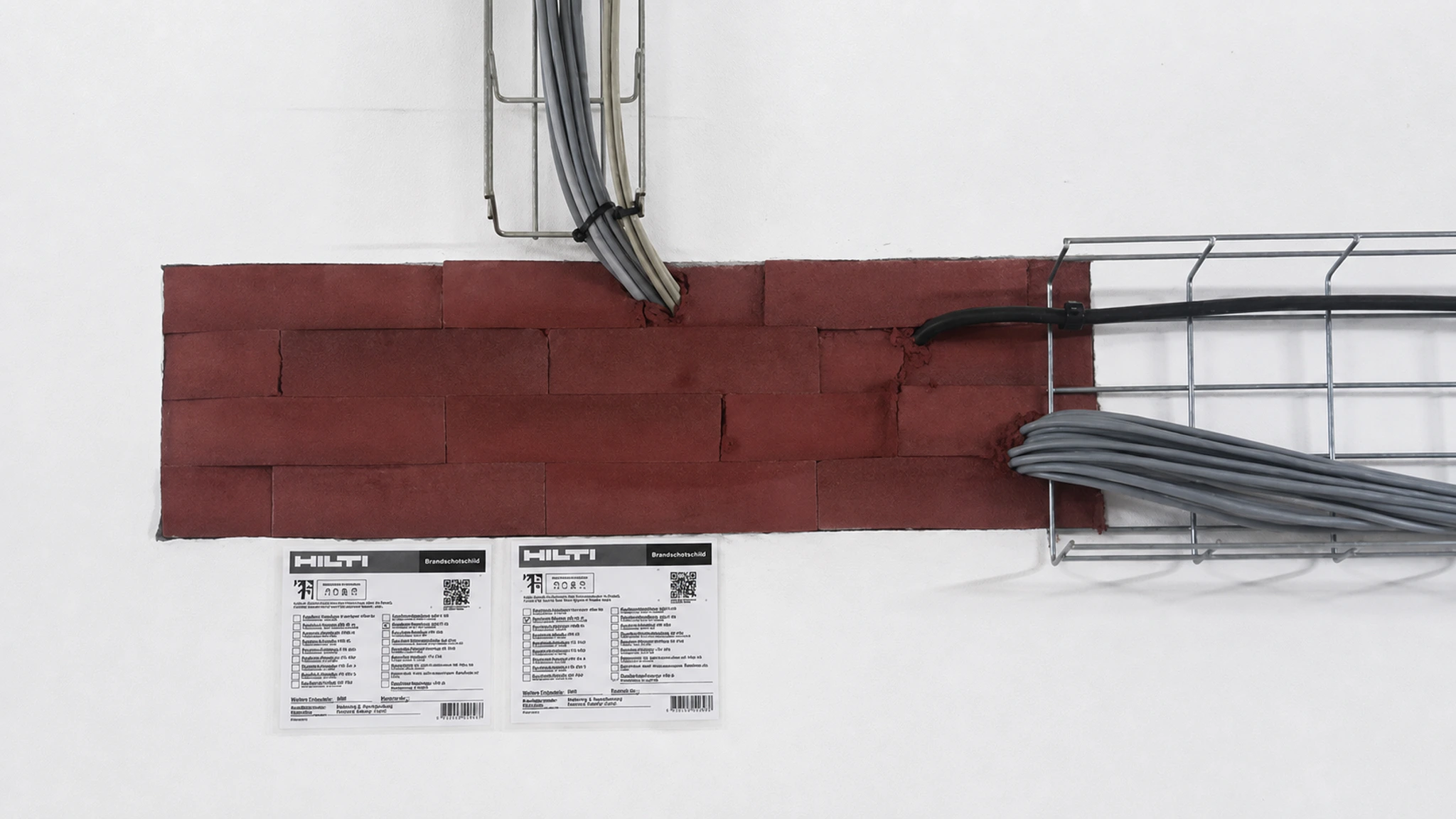 Cable seal with a Hilti CFS-B wrap in an EDEKA store, carried out by IVS Mecklenburg-Western Pomerania
