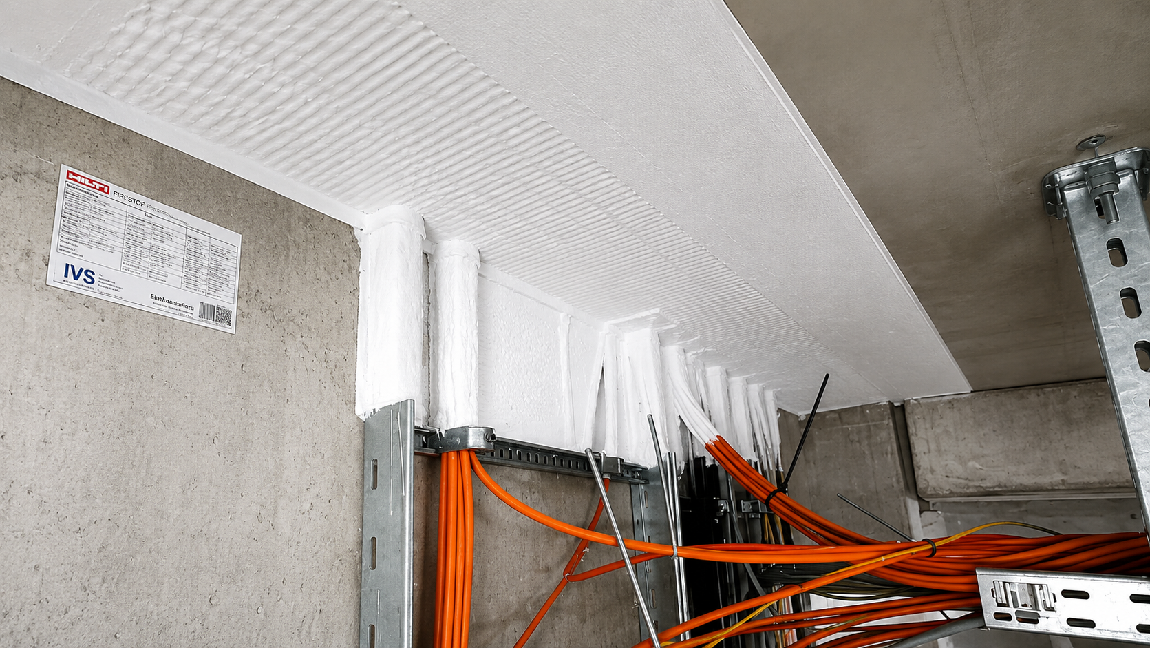Technical fire protection for pipework and cables with certified fire protection systems by IVS